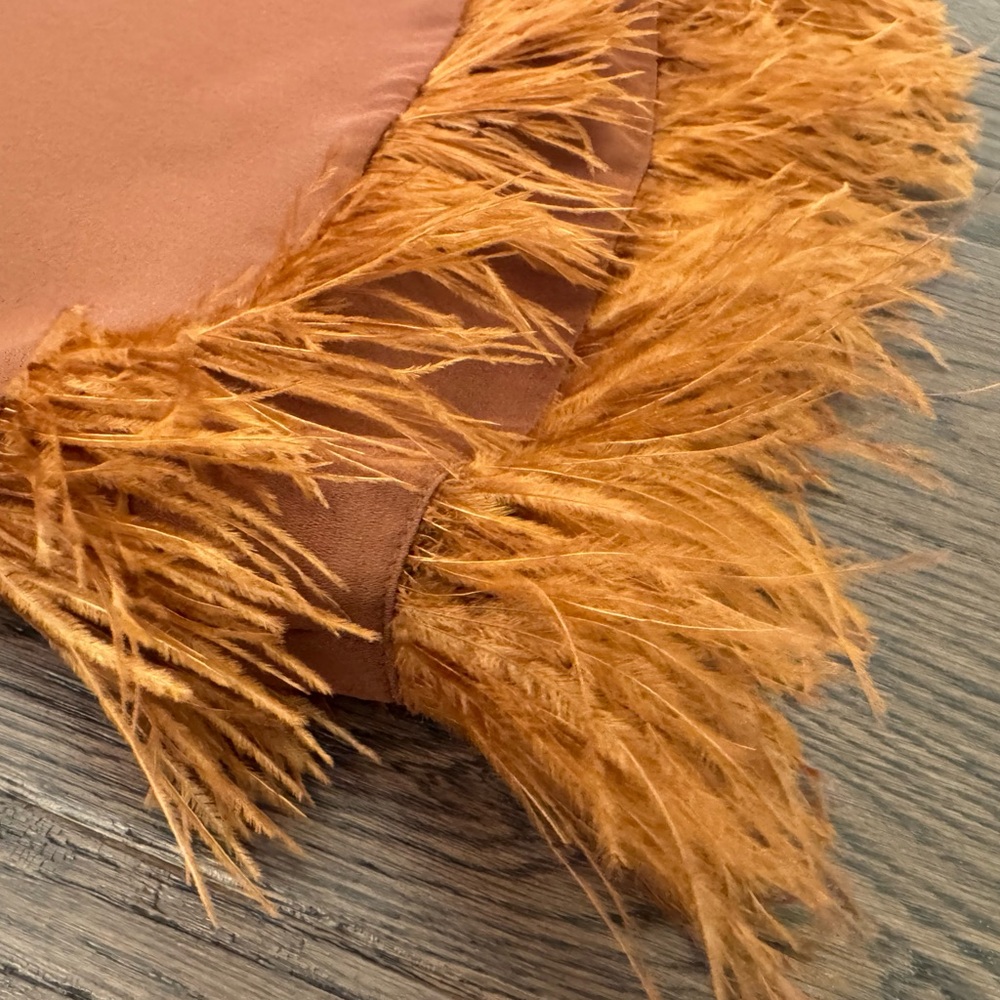 Terracota Feathered Accent mini dress or long top